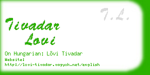tivadar lovi business card